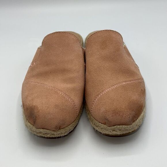 TOM’S Pink Suede Nova Espadrilles Loafer Mule-8 - Picture 5 of 9